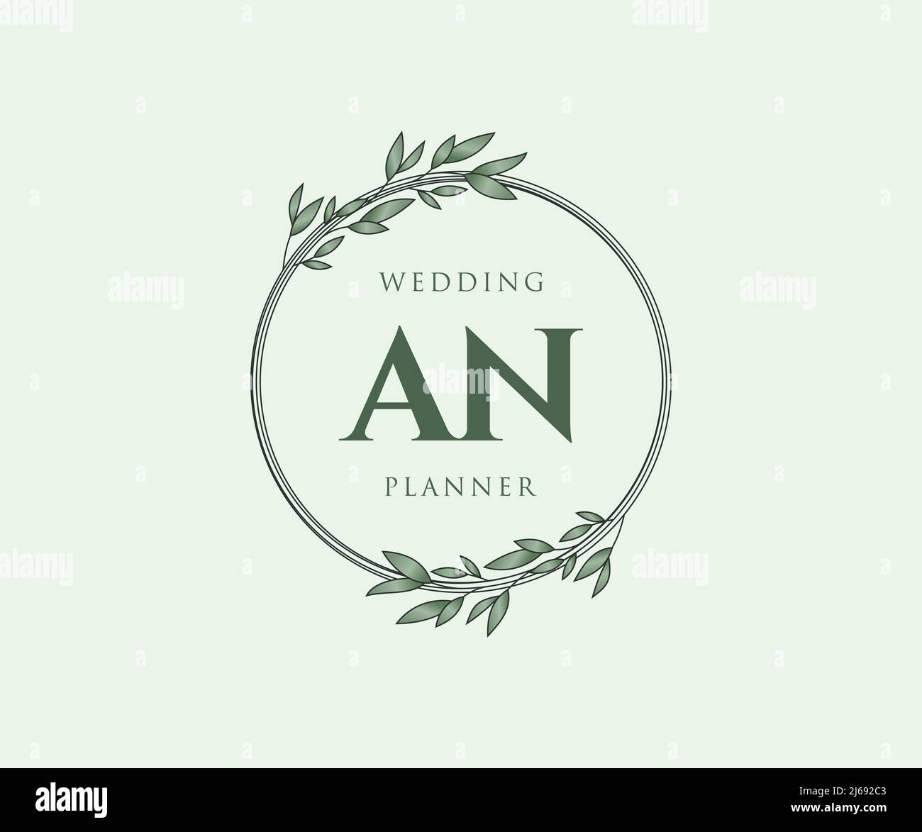 EIN Initialbrief Hochzeit Monogramm Logos Kollektion, handgezeichnete moderne minimalistische und florale Vorlagen für Einladungskarten, Save the Date, elegant Stock Vektor