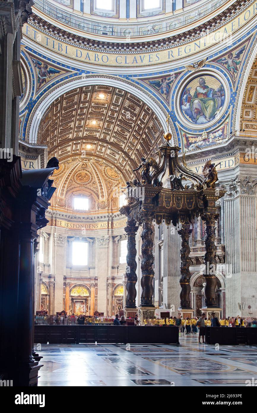 Petersdom, Vatikanstadt, UNESCO-Weltkulturerbe, Rom, Latium, Italien Stockfoto