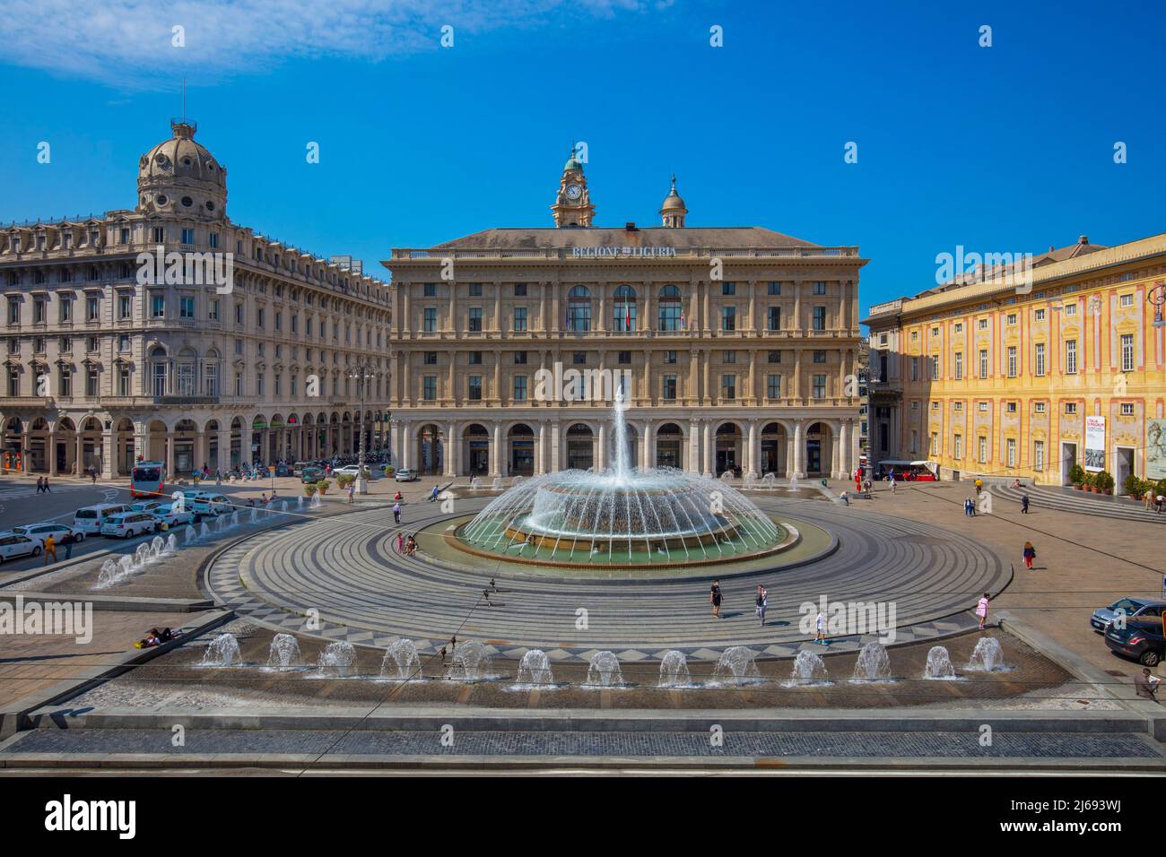 De Ferrari Square, Genua (Genua), Liguaria, Italien Stockfoto
