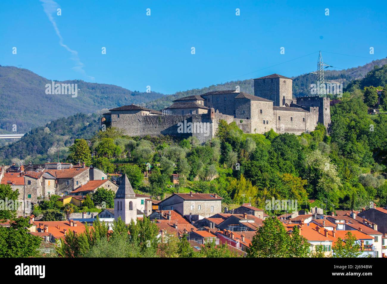 Das Schloss, Pontremoli, Massa-Carrara, Toskana, Italien, Europa Stockfoto