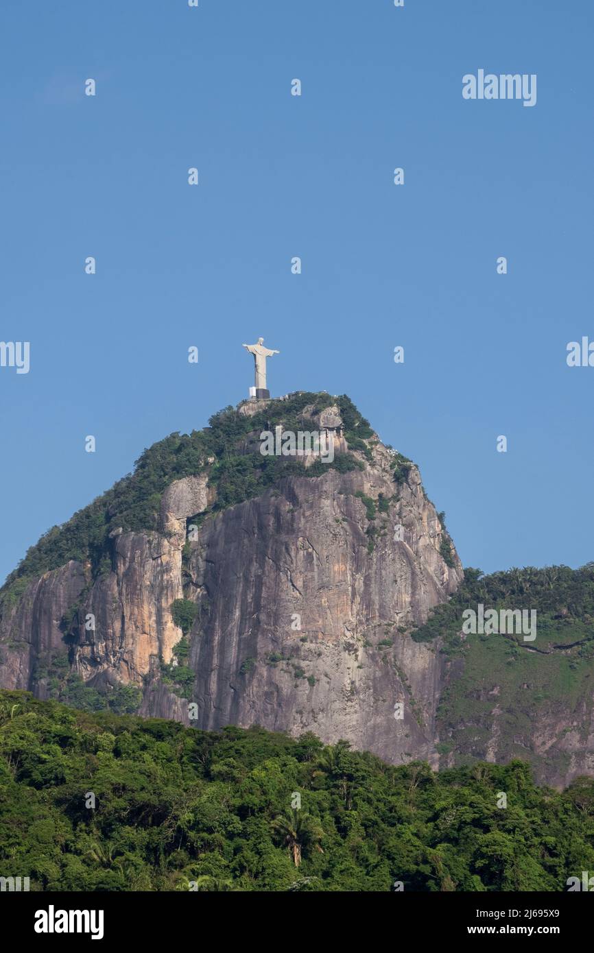 Tijuca Nationalpark, Christusstatue (Cristo Redentor) auf dem Corcovado Berg, Rio de Janeiro, Brasilien Stockfoto