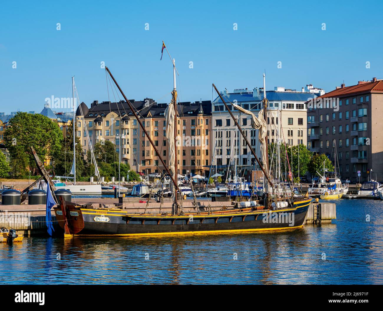 Hafen Pohjoissatama, Helsinki, Uusimaa County, Finnland Stockfoto