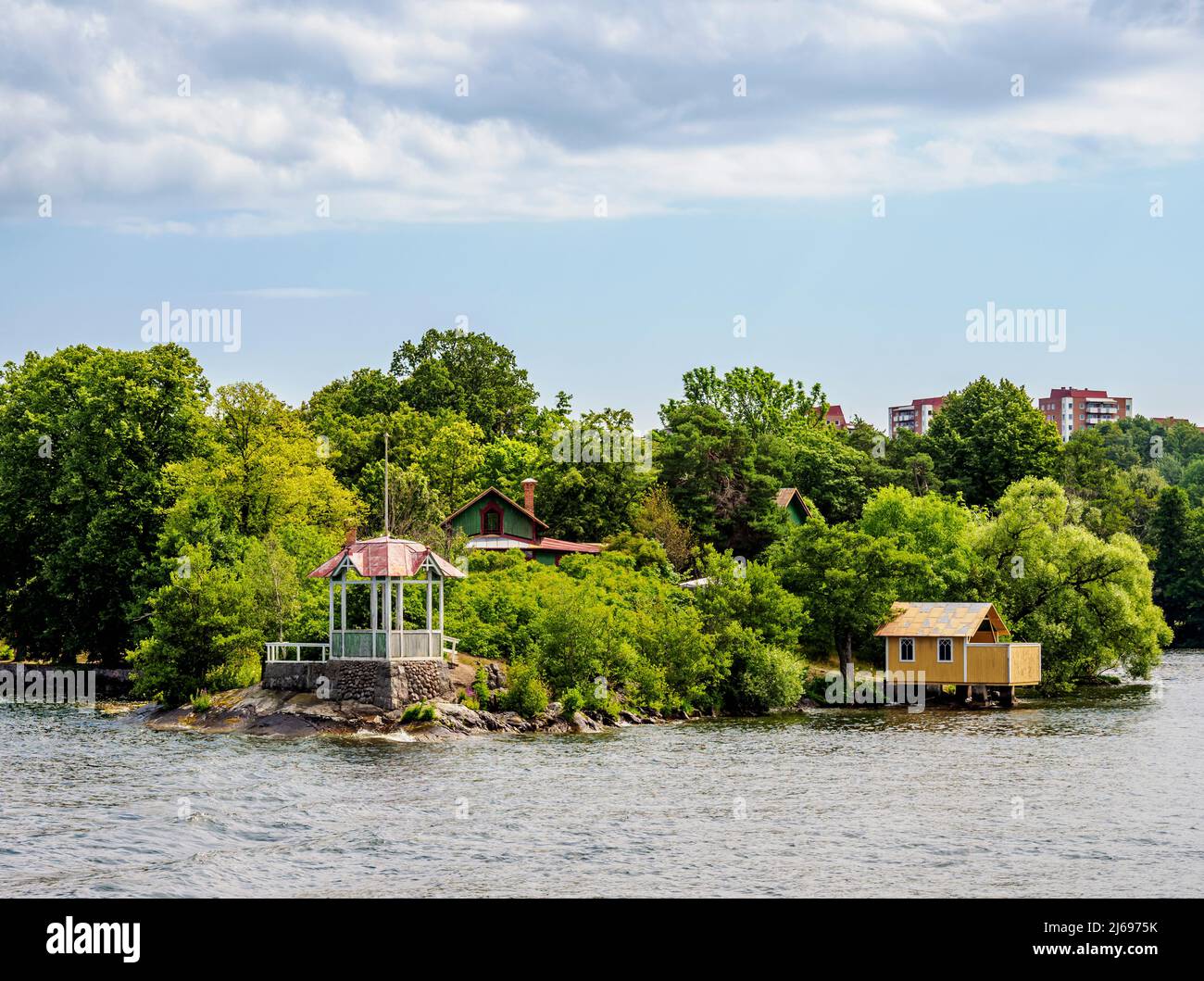 Lindholmen Island, Lake Malar, Stockholm, Stockholm County, Schweden, Skandinavien Stockfoto