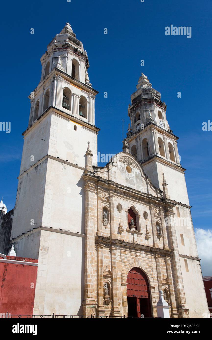 Kathedrale der Unbefleckten Empfängnis, Altstadt, UNESCO-Weltkulturerbe, San Francisco de Campeche, Bundesstaat Campeche, Mexiko Stockfoto