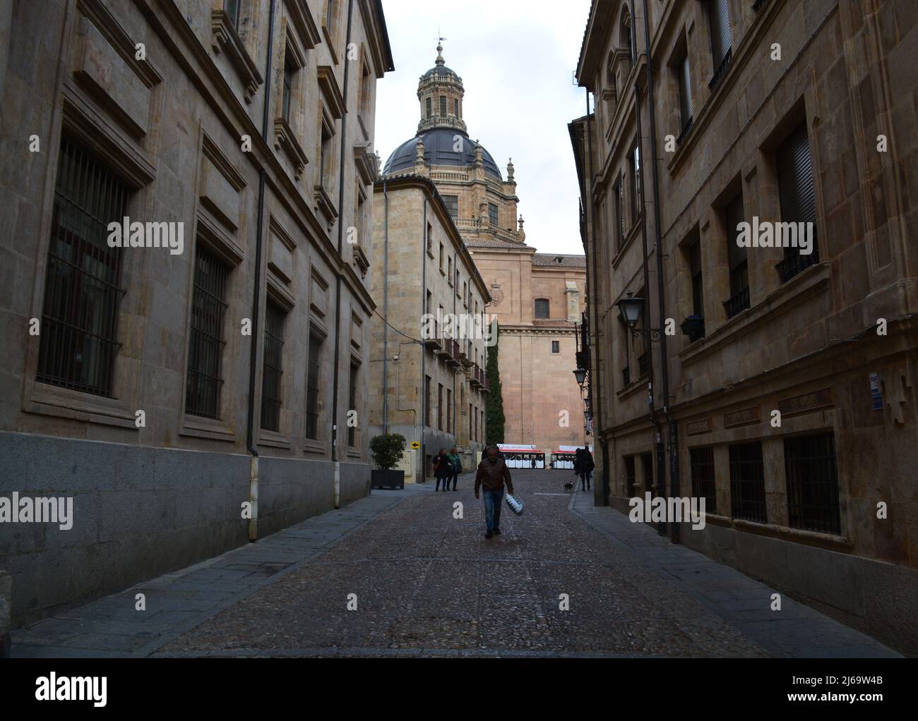 Winter 2020, die Straßen von Salamanca Spanien, Weltkulturerbe-Stadt Stockfoto