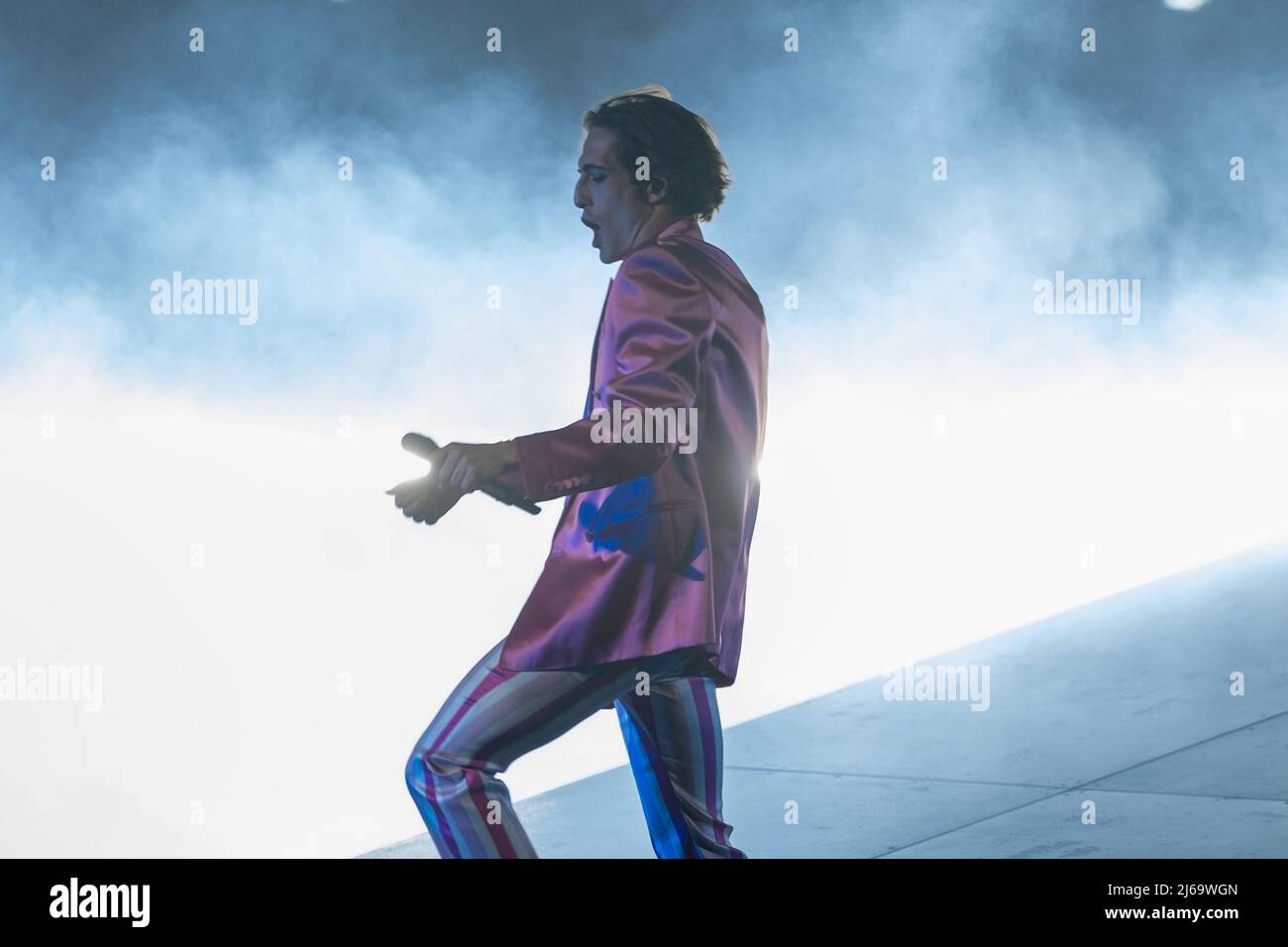 Verona, Italien. 28. April 2022. Bild zeigt Maneskin Band während der Auftritte in der Arena di Verona Credit: Roberto Tommasini/Alamy Live News Stockfoto