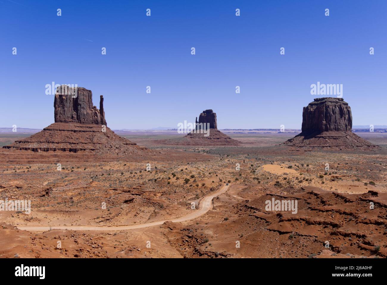 Monument Valley - Big Three Buttes Stockfoto