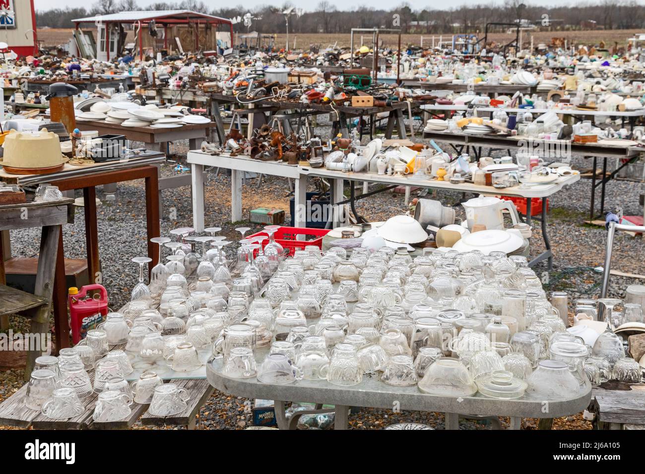 Boaz, Kentucky - der Flohmarkt der Anything Goes Trading Company. Stockfoto