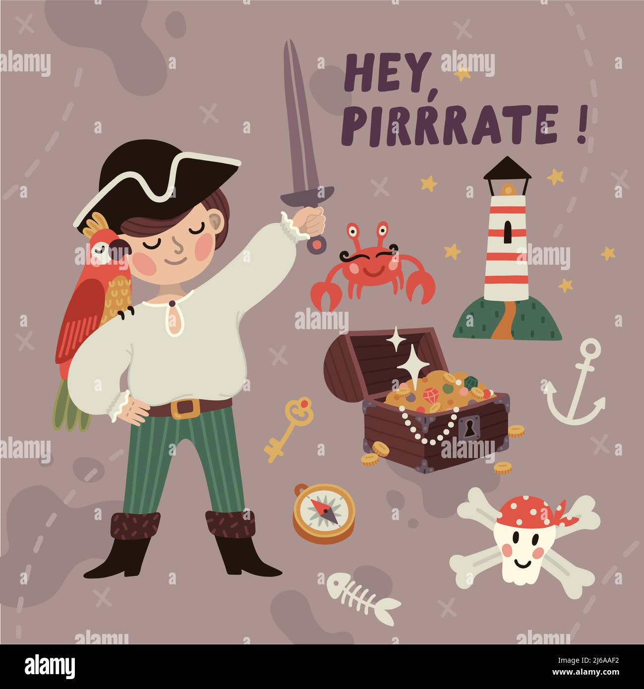 Piraten cartoons schatzkarte -Fotos und -Bildmaterial in hoher ...