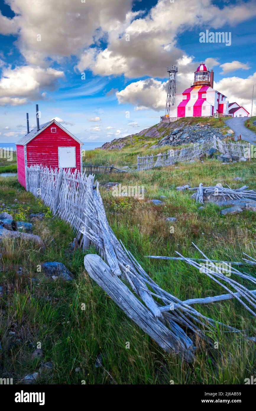 Cape Bonavista Lighthouse an der Küste der Bonavista Peninsula in Neufundland, Kanada. Stockfoto