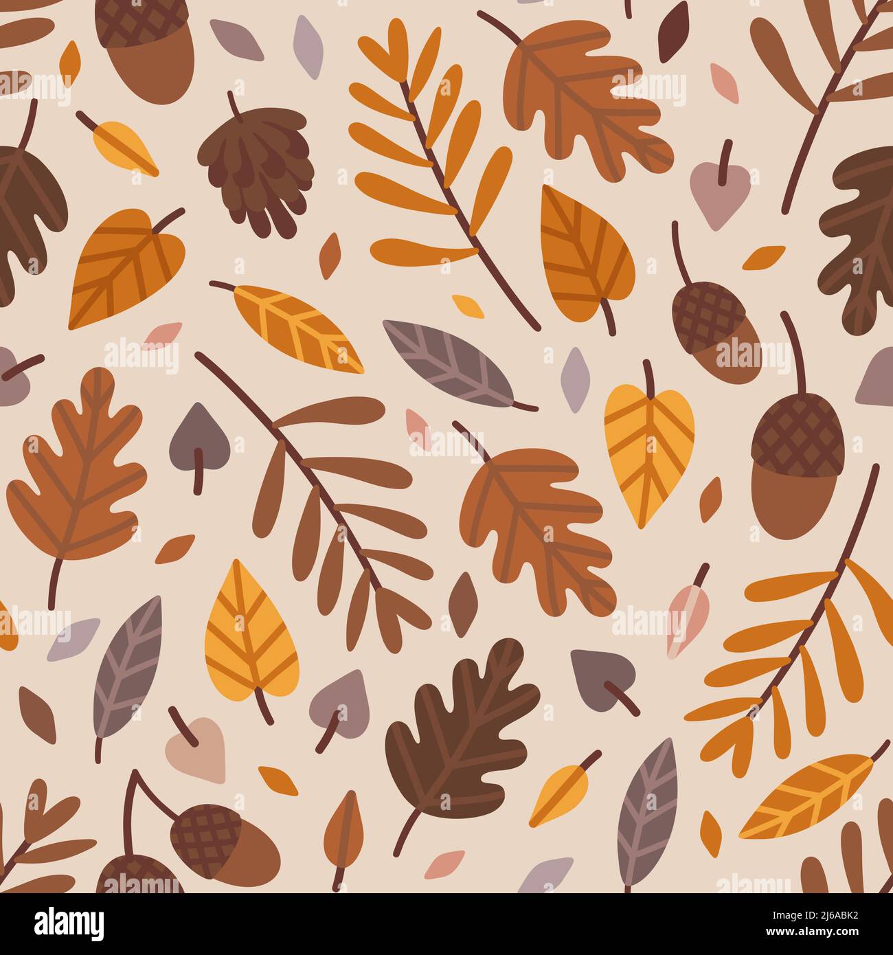 Herbst Blätter-Muster Stock Vektor