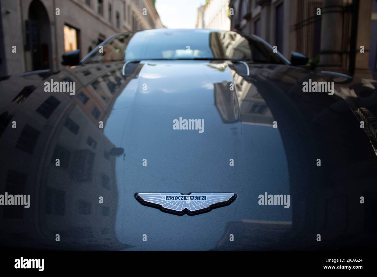 Luxusauto in Mailand Stockfoto