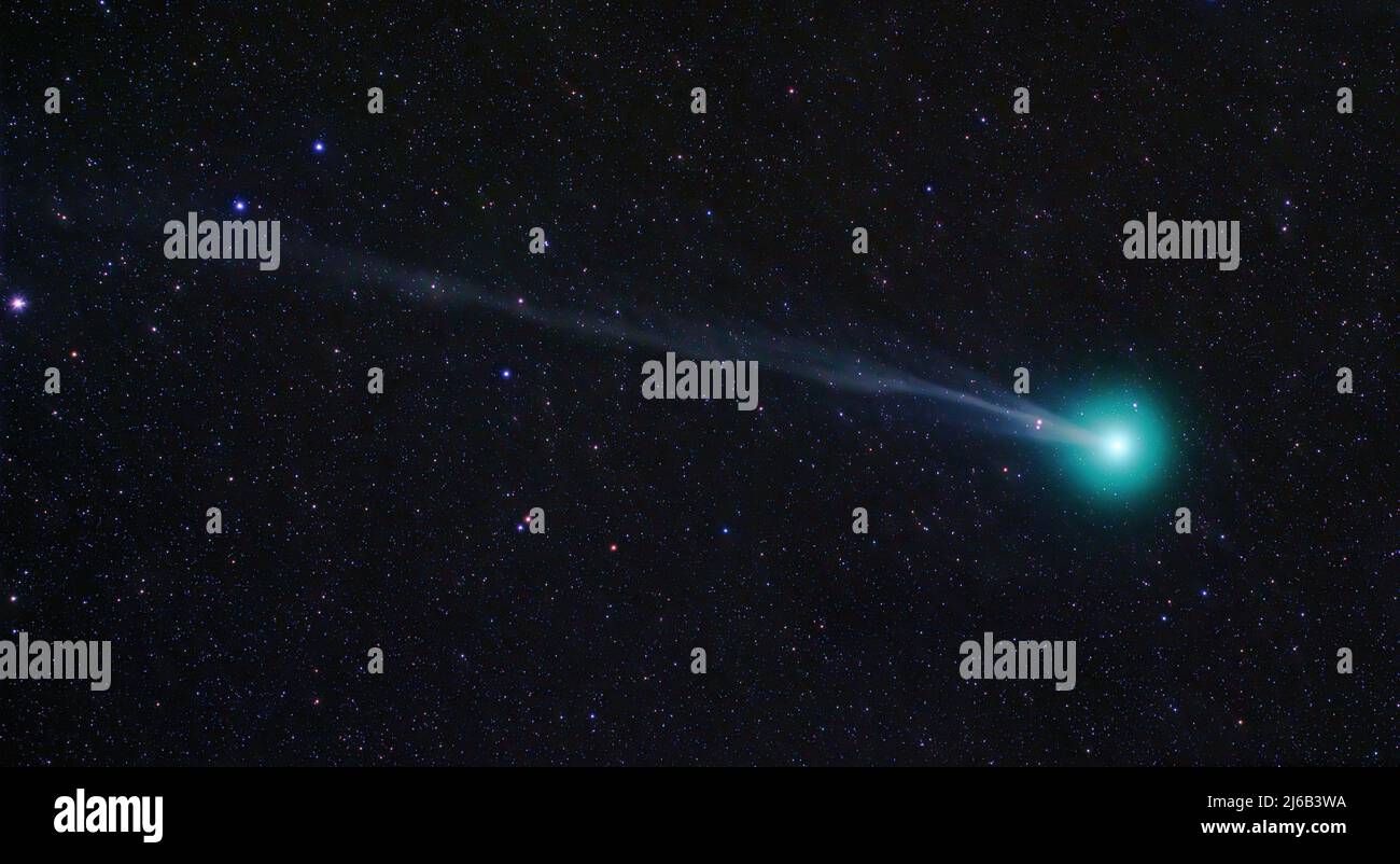 Komet Lovejoy C2014 Q2. Elemente dieser Bilder wurden von der NASA eingerichtet. Stockfoto