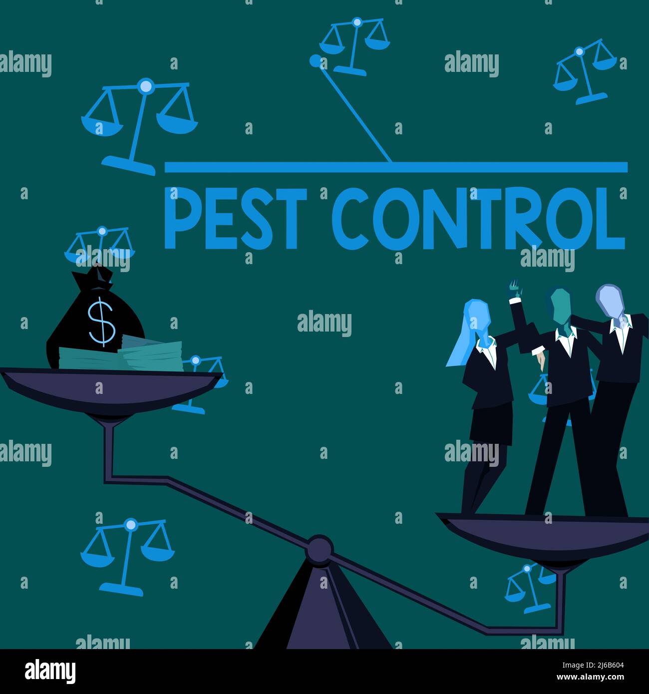 Handschriftschild Pest Control. Wort geschrieben über die Tötung zerstörerischer Insekten, die Pflanzen und Viehkollegen angreifen, um Teamwork zu erreichen Stockfoto