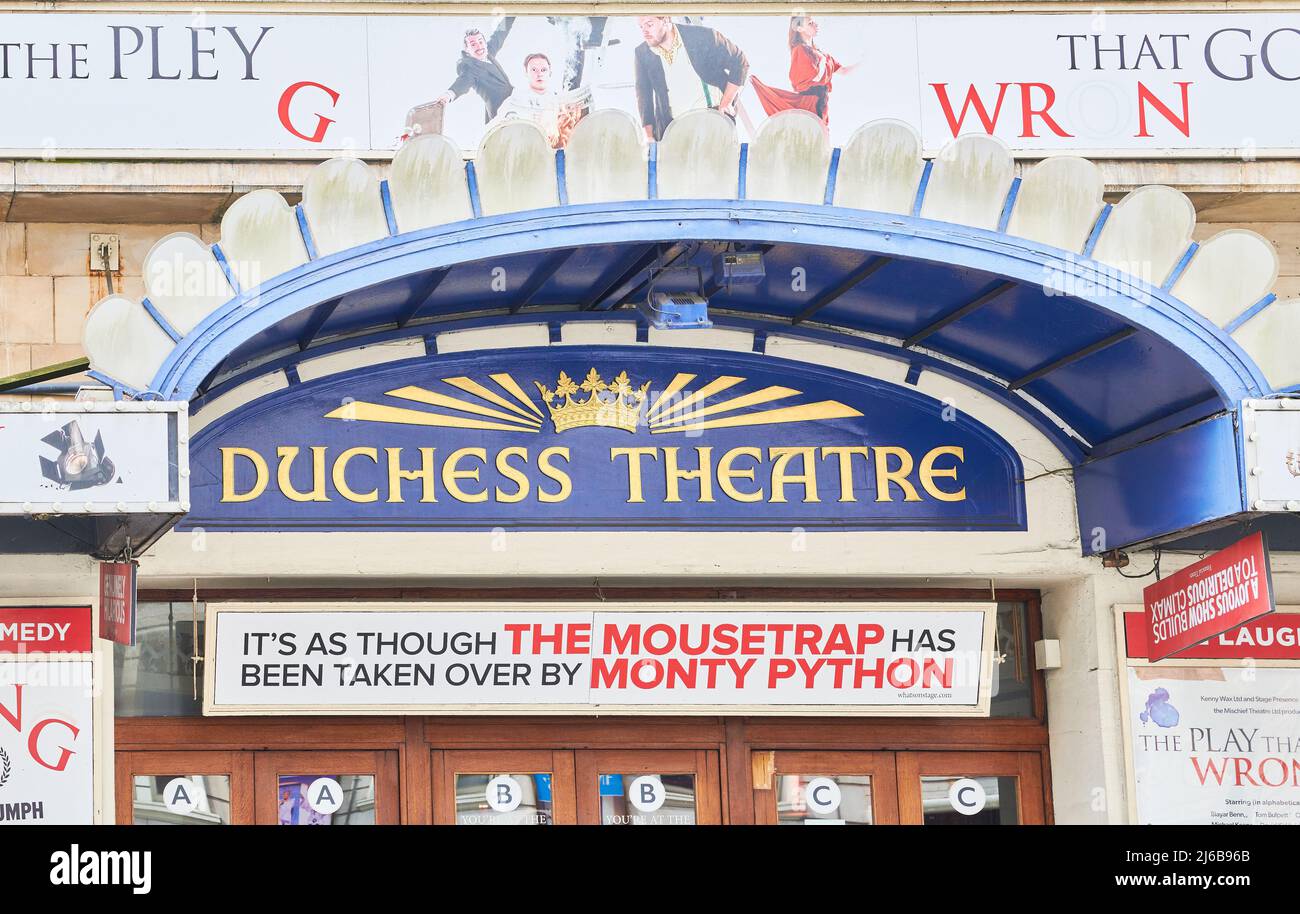 „The play that goes wrong“ im Duchess Theatre, London, England. Stockfoto