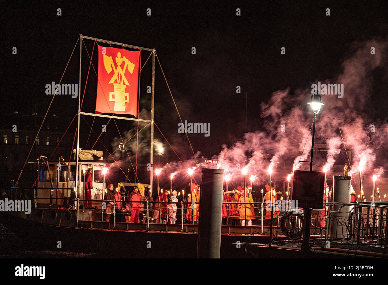Big Bang - Eröffnung des Karnevals in Luzern, Schweiz Stockfoto