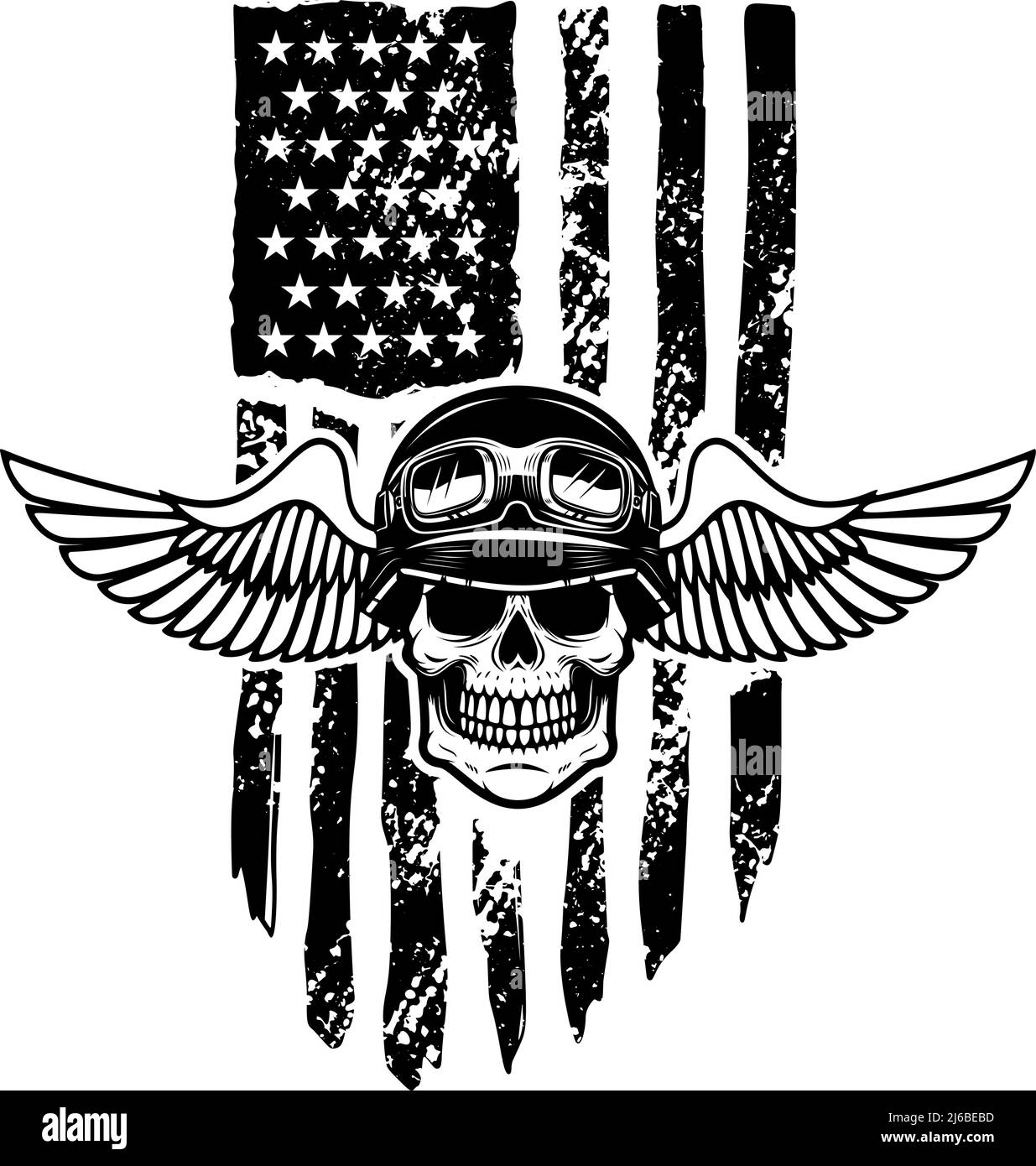 Produktbild von Motorradflaggenmast, Motorradflaggenmast Mit Amerikanischer Flagge