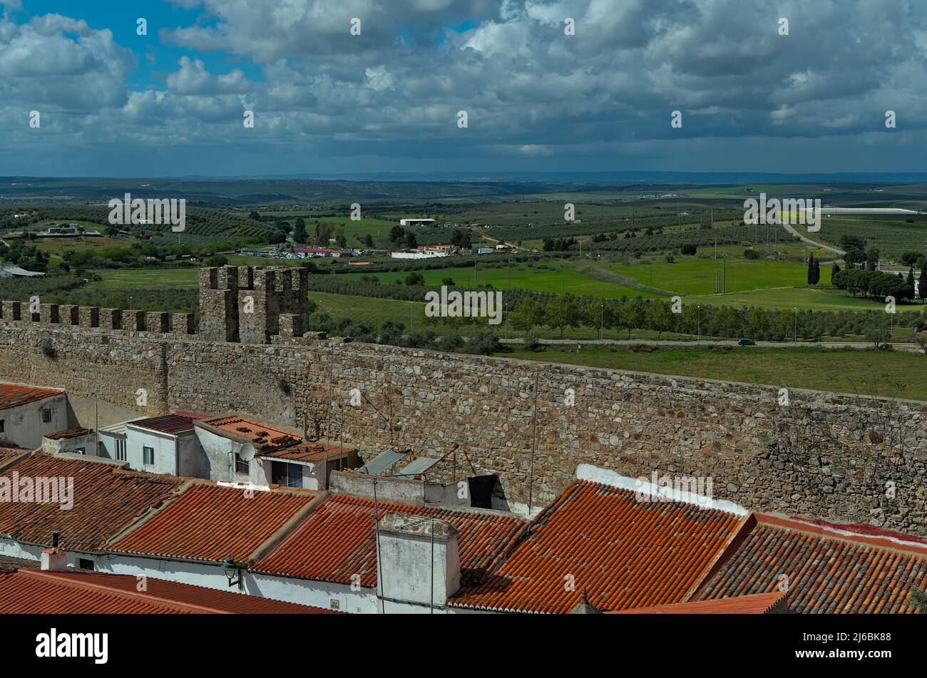 Schloss Serpa in Alentejo, Portugal Stockfoto