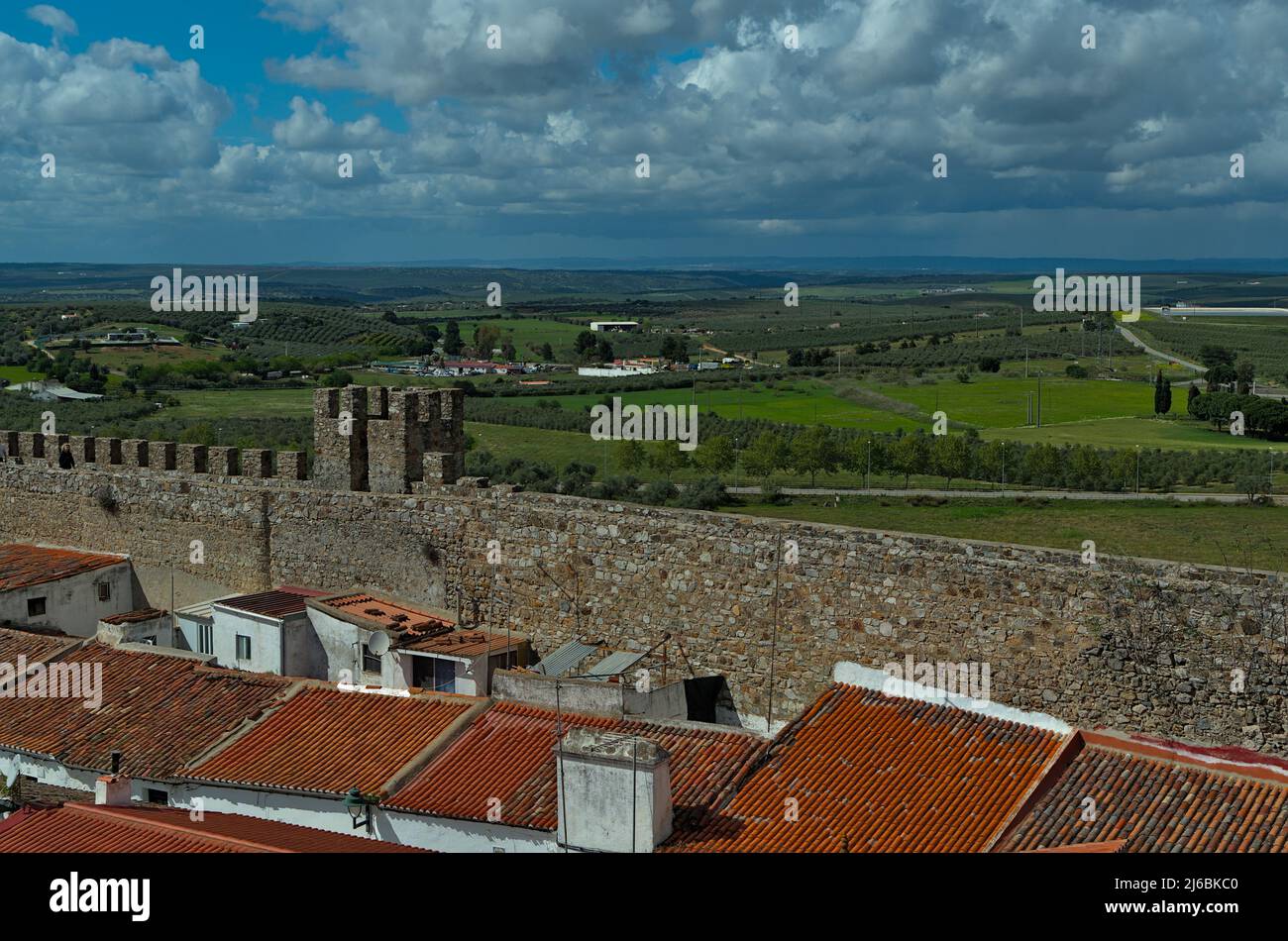 Schloss Serpa in Alentejo, Portugal Stockfoto