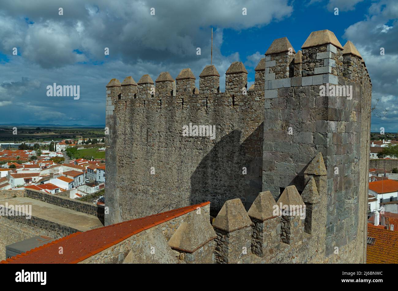 Schloss Serpa in Alentejo, Portugal Stockfoto