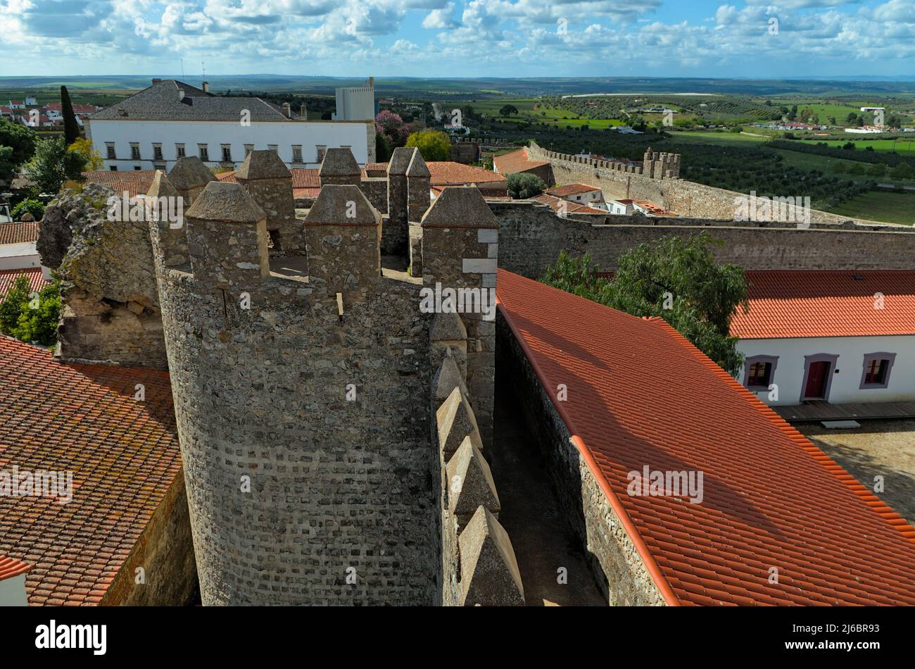 Schloss Serpa in Alentejo, Portugal Stockfoto