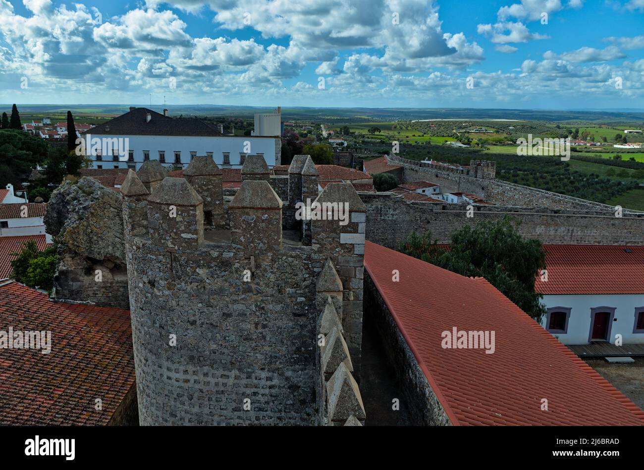 Schloss Serpa in Alentejo, Portugal Stockfoto