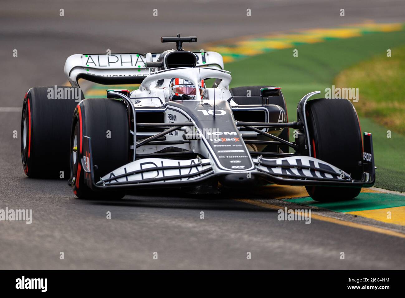 Albert Park Grand Prix Circuit, Melbourne, Australien. 09 April 2022. Pierre Gasly (FRA) vom Team AlphaTauri beim Qualifying. Corleve/Alamy Stockfoto Stockfoto