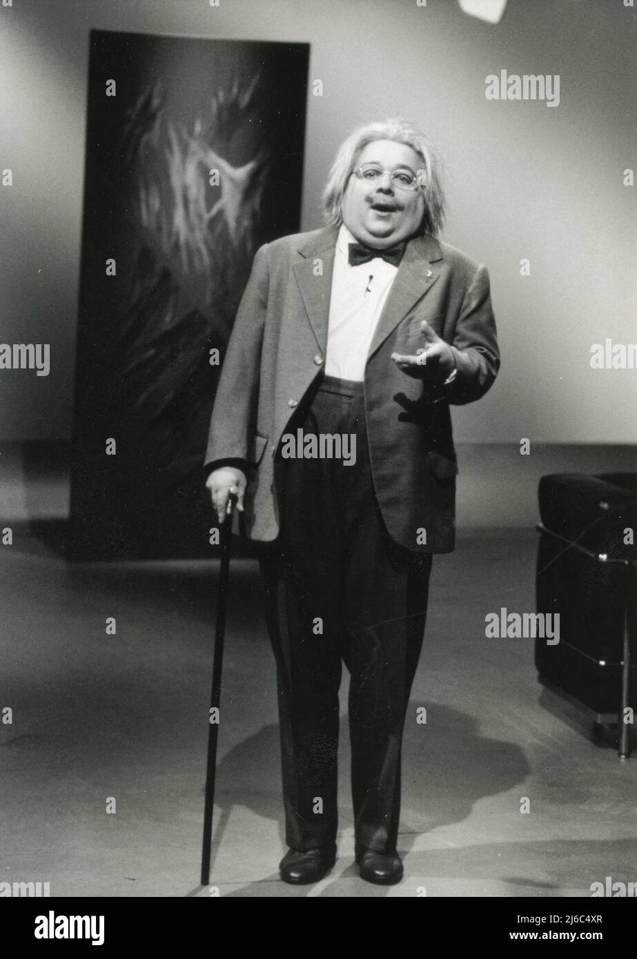 Der deutsche Schauspieler, Komiker und TV-Moderator Dirk Bach in der Show als Professor Maus, 1992 Stockfoto
