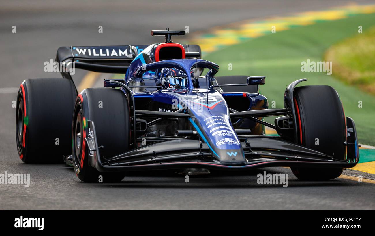 Albert Park Grand Prix Circuit, Melbourne, Australien. 09 April 2022. Alexander Albon (THA) vom Team Williams beim Qualifying. Corleve/Alamy Stockfoto Stockfoto