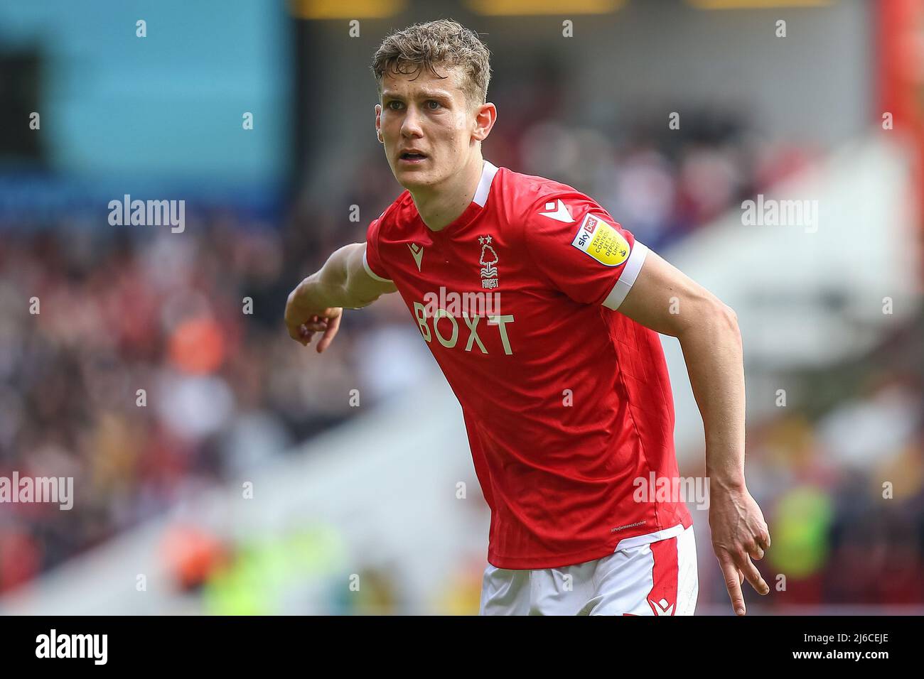 Ryan Yates #22 von Nottingham Forest während des Spiels in Nottingham, Großbritannien am 4/30/2022. (Foto von Gareth Evans/News Images/Sipa USA) Stockfoto