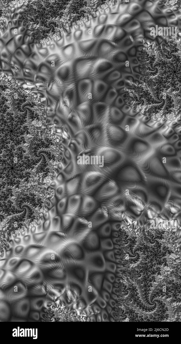 Kunstvoll farbener und digital generierter 3D-Hintergrund Stockfoto