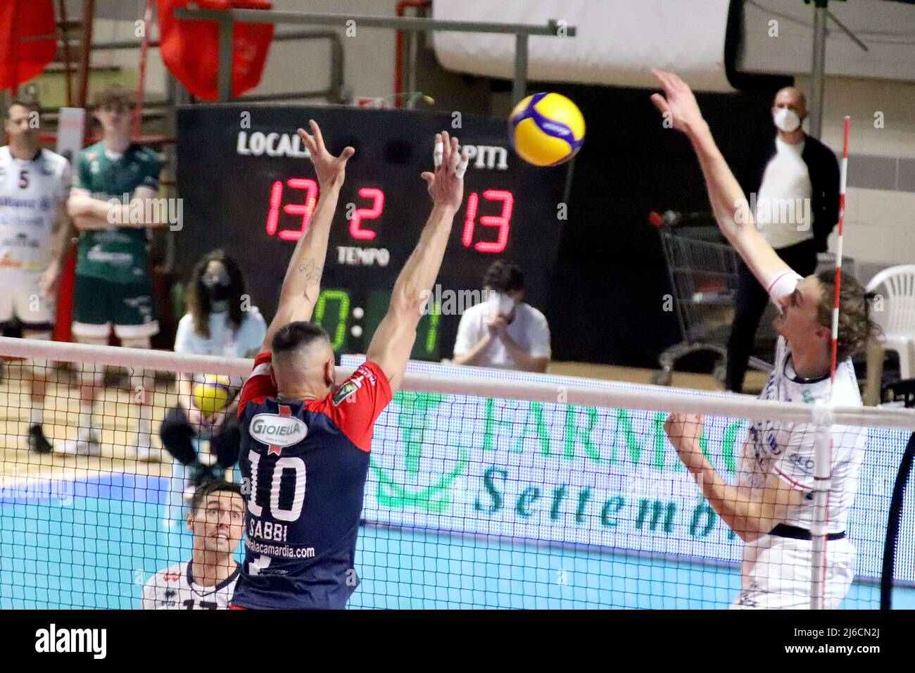 Jean Patry Allianz Milano. Während des Play Off 5. Platz - Gioiella Prisma Taranto gegen Allianz Milano, Volleyball Italienische Serie A Superliga-Meisterschaft der Männer in Taranto, Italien, April 30 2022 Stockfoto