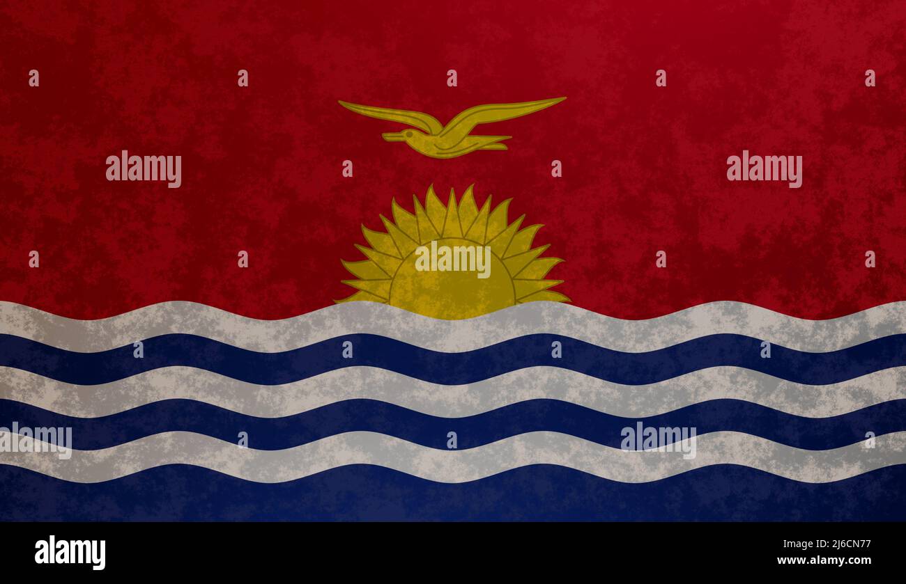 Kiribati Nationalflagge 3D Render Stockfoto