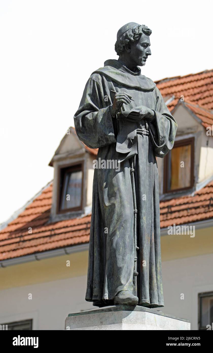 Statue von Andriji Kacic Miosic in Zagreb Stockfoto