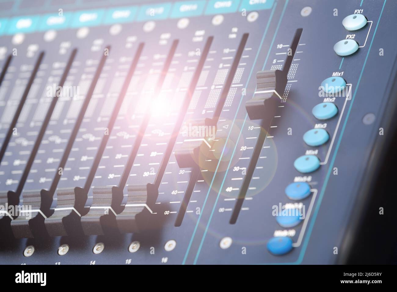 Sound-Mixer, Sound-Control-Systeme Gerät Stockfoto