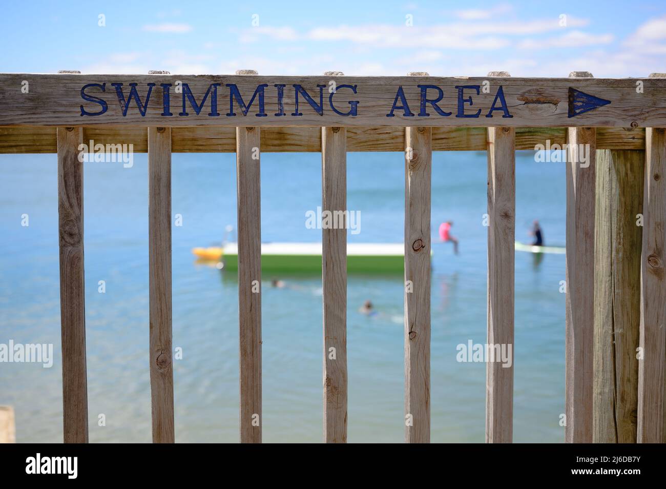 Schwimmschild Sarg Bay Stockfoto