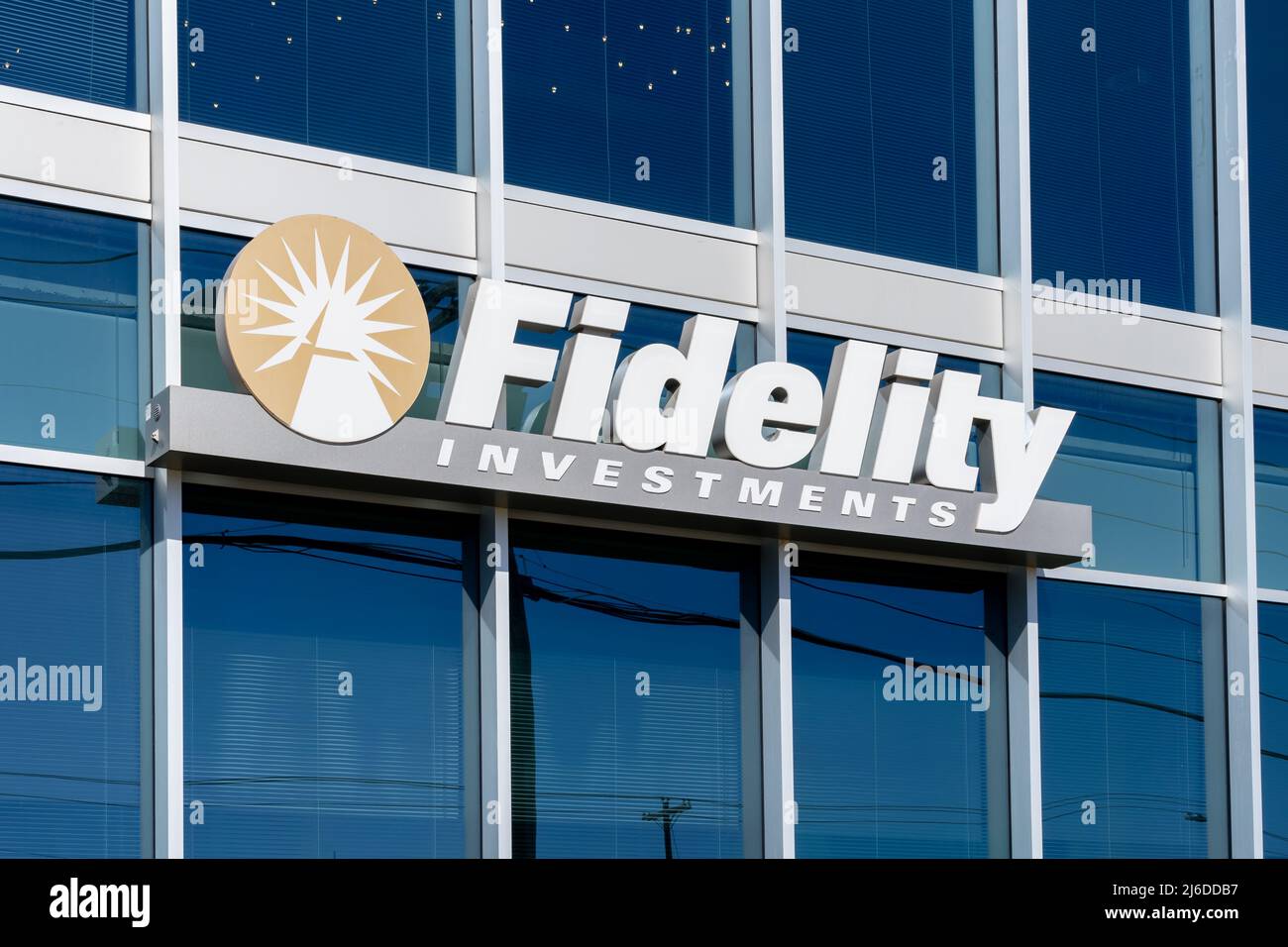 Fidelity Investments Inc. Ist eine amerikanische mult Stockfoto