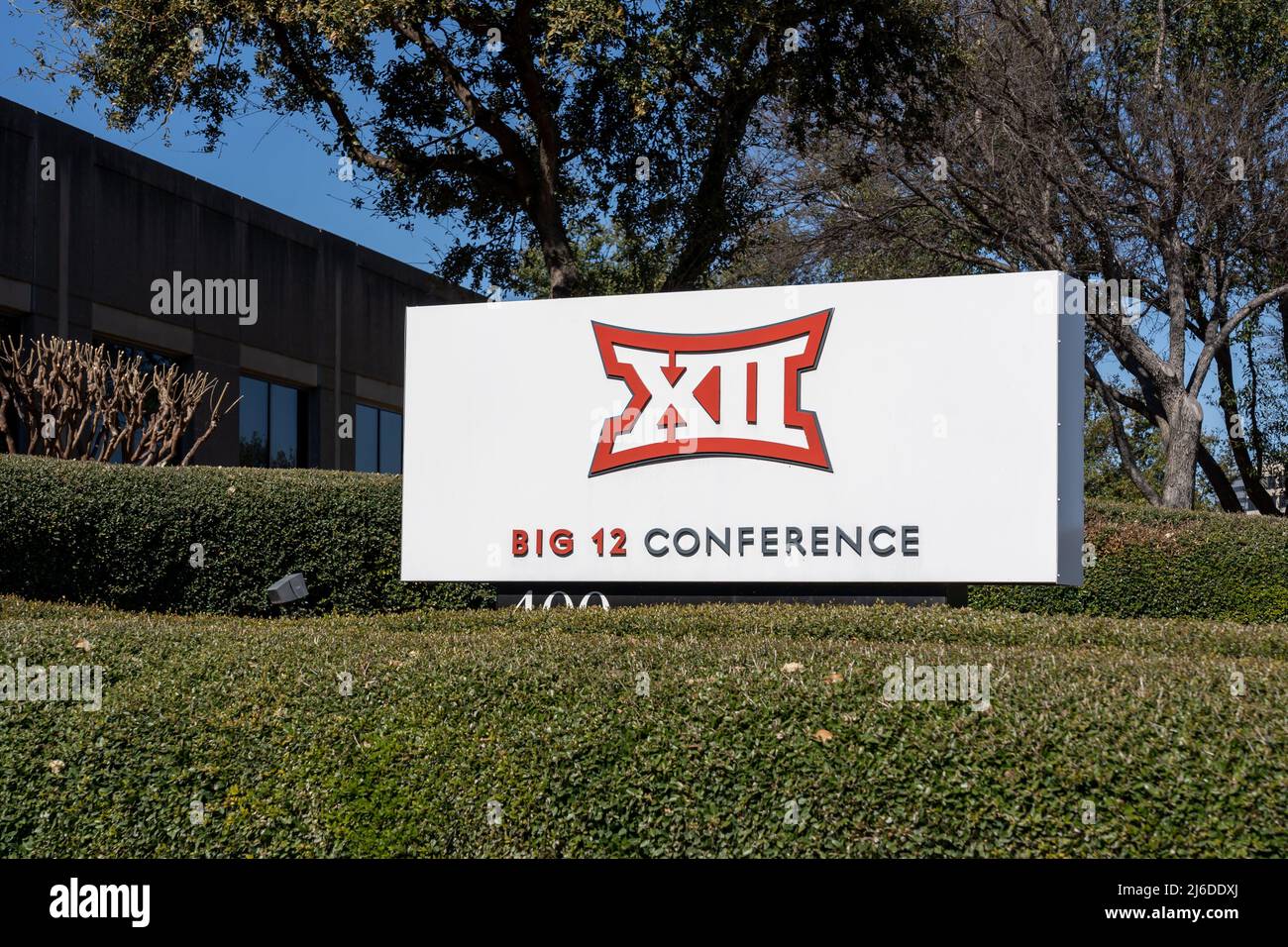 Hauptsitz der Big 12 Conference in Irving, Texas, USA. Stockfoto