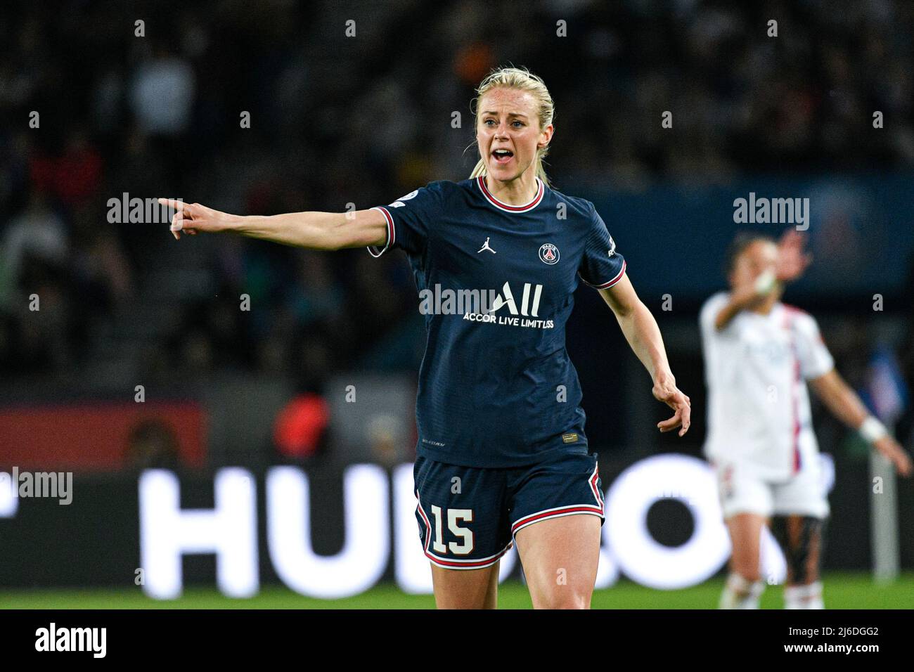 Paris, Frankreich. 30. April 2022. Amanda Illestedt während der UEFA Women's Champions League, Halbfinals, Fußballspiel mit 2. Beinen zwischen Paris Saint-Germain (PSG) und Olympique Lyonnais (OL) am 30. April 2022 im Stadion Parc des Princes in Paris, Frankreich. Kredit: Victor Joly/Alamy Live Nachrichten Stockfoto