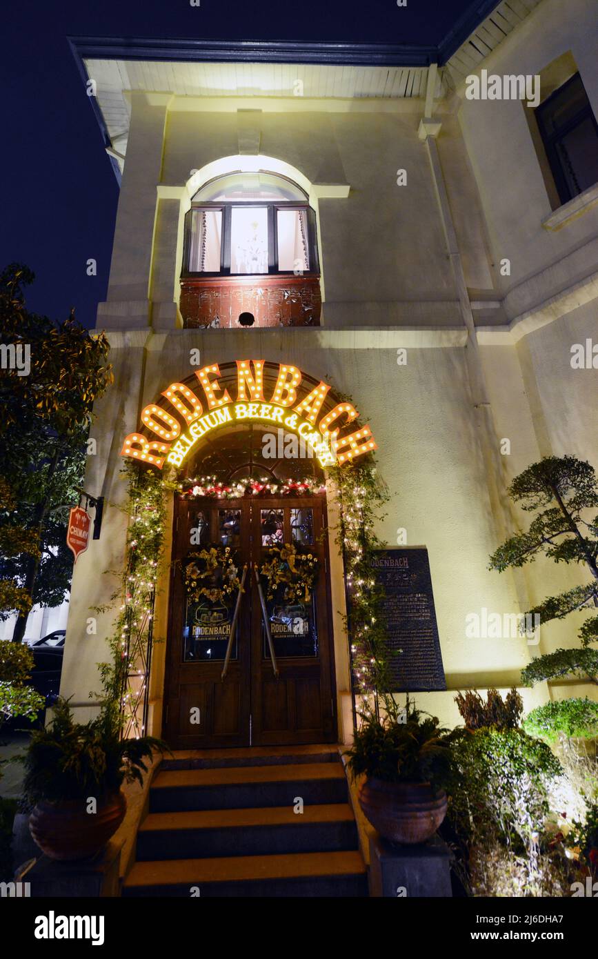 Rode N Bach Belgische Bar in Nanjing, China. Stockfoto