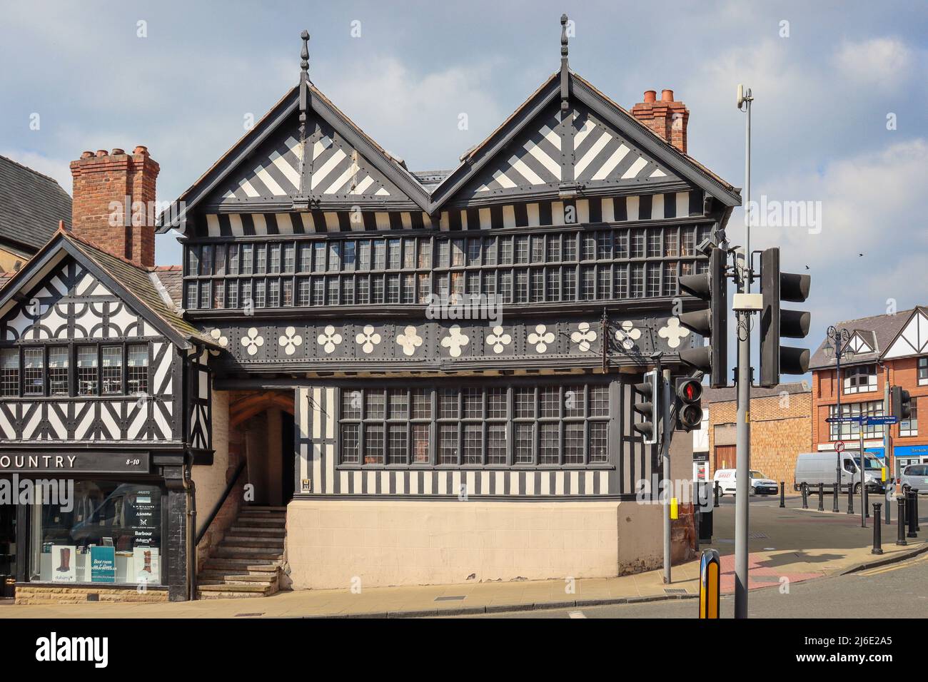 Chester-Architektur, Lower Bridge Street Stockfoto