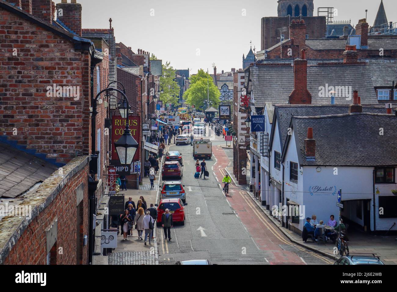 Blick auf die Northgate Street, Chester Stockfoto