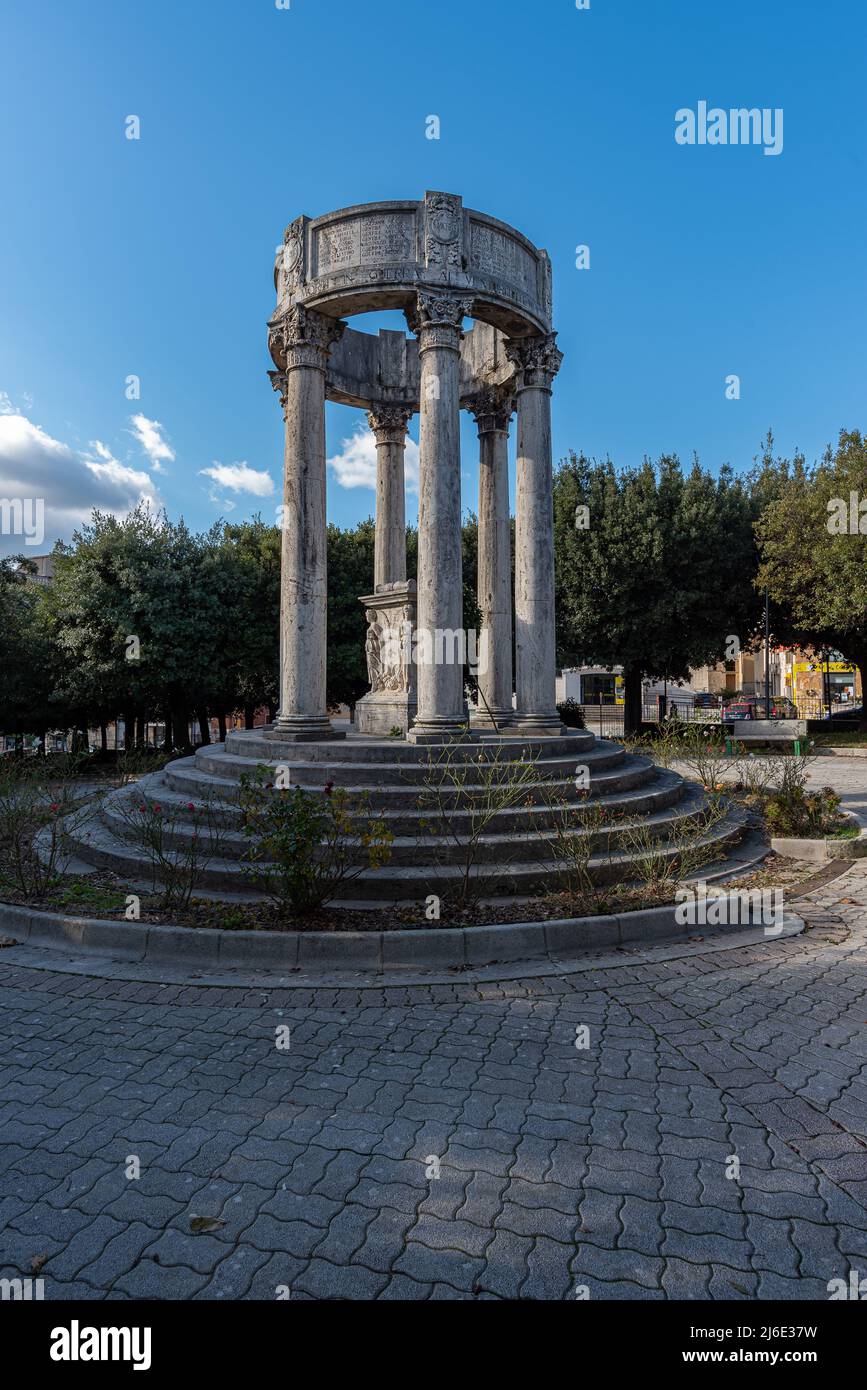Isernia, Molise. Denkmal für die Gefallenen des Ersten Weltkriegs Stockfoto