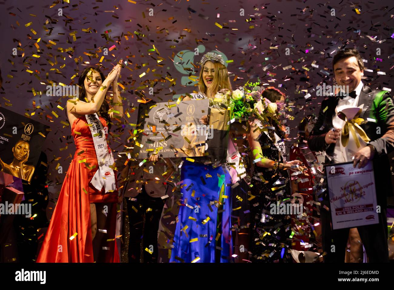 Miss Polski UK & IR 2022, London, Großbritannien, Gewinnerin: Joanna Czokało Stockfoto