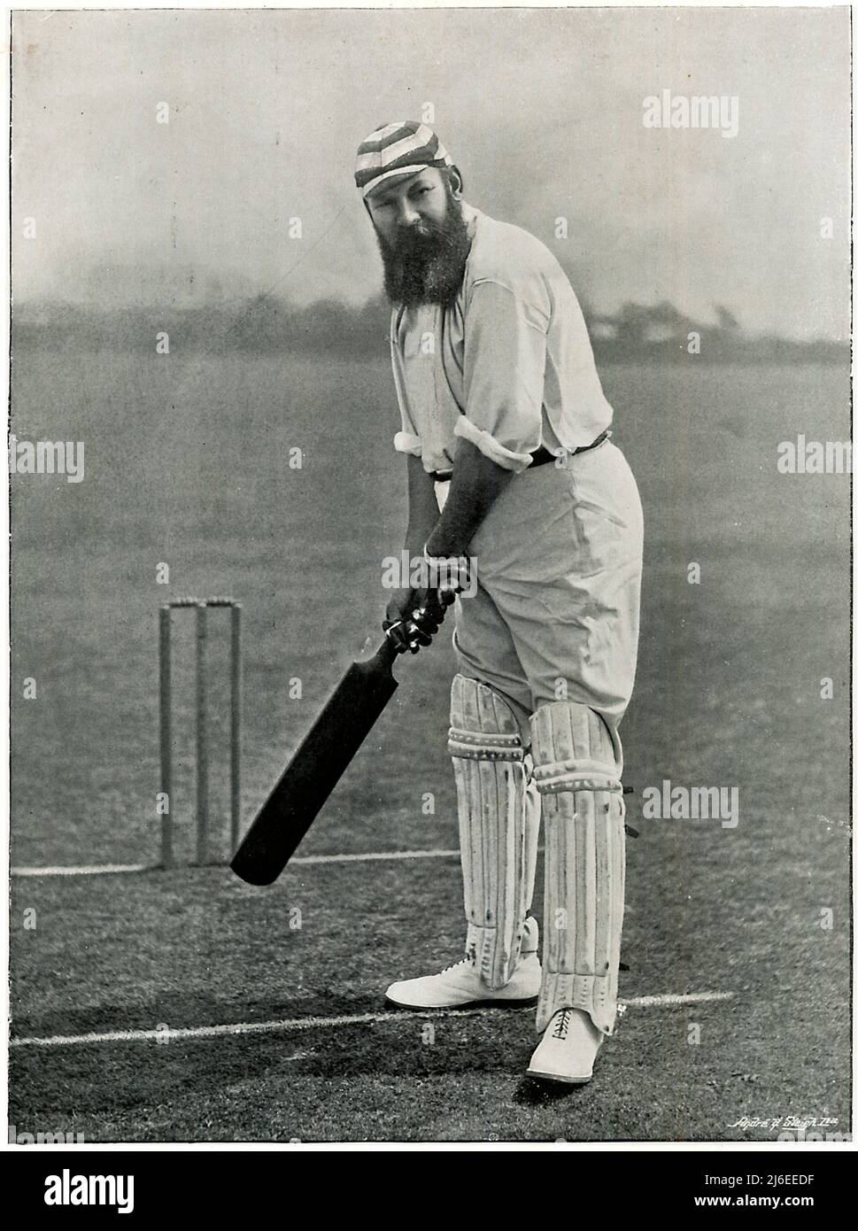 Dr. WG Grace, 1895 Porträt des legendären Cricketers von England und Gloucestershire Stockfoto