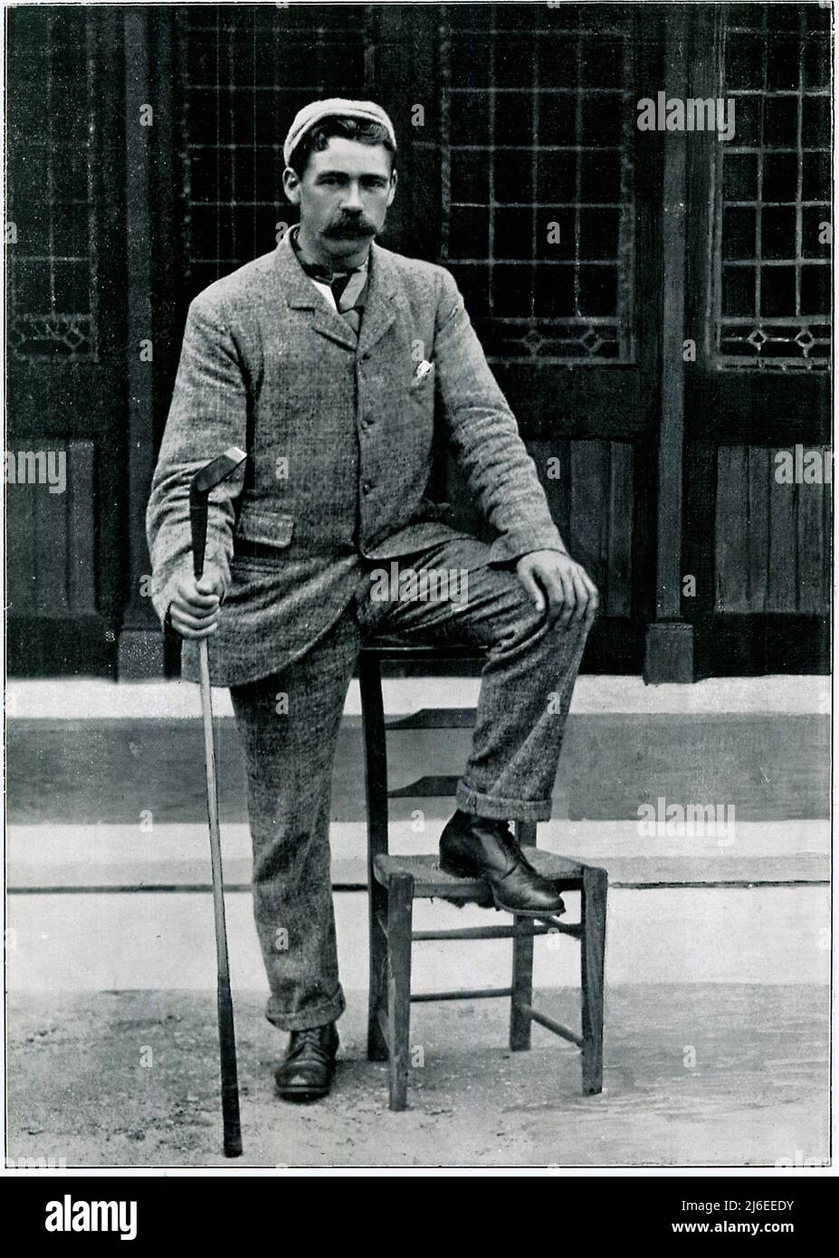 Douglas Rolland, 1895 Porträt des schottischen Profi-Golfers, bekannt durch den zweifachen Vizemeister in der Open Championship Stockfoto