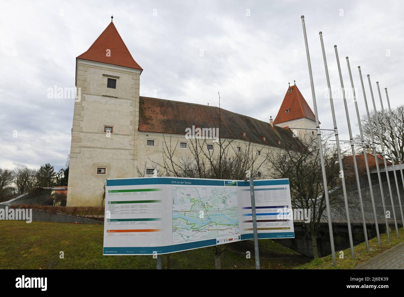 Schloss Orth an der Donau in Niederösterreich - Schloss Orth an der Donau in Niederösterreich Stockfoto