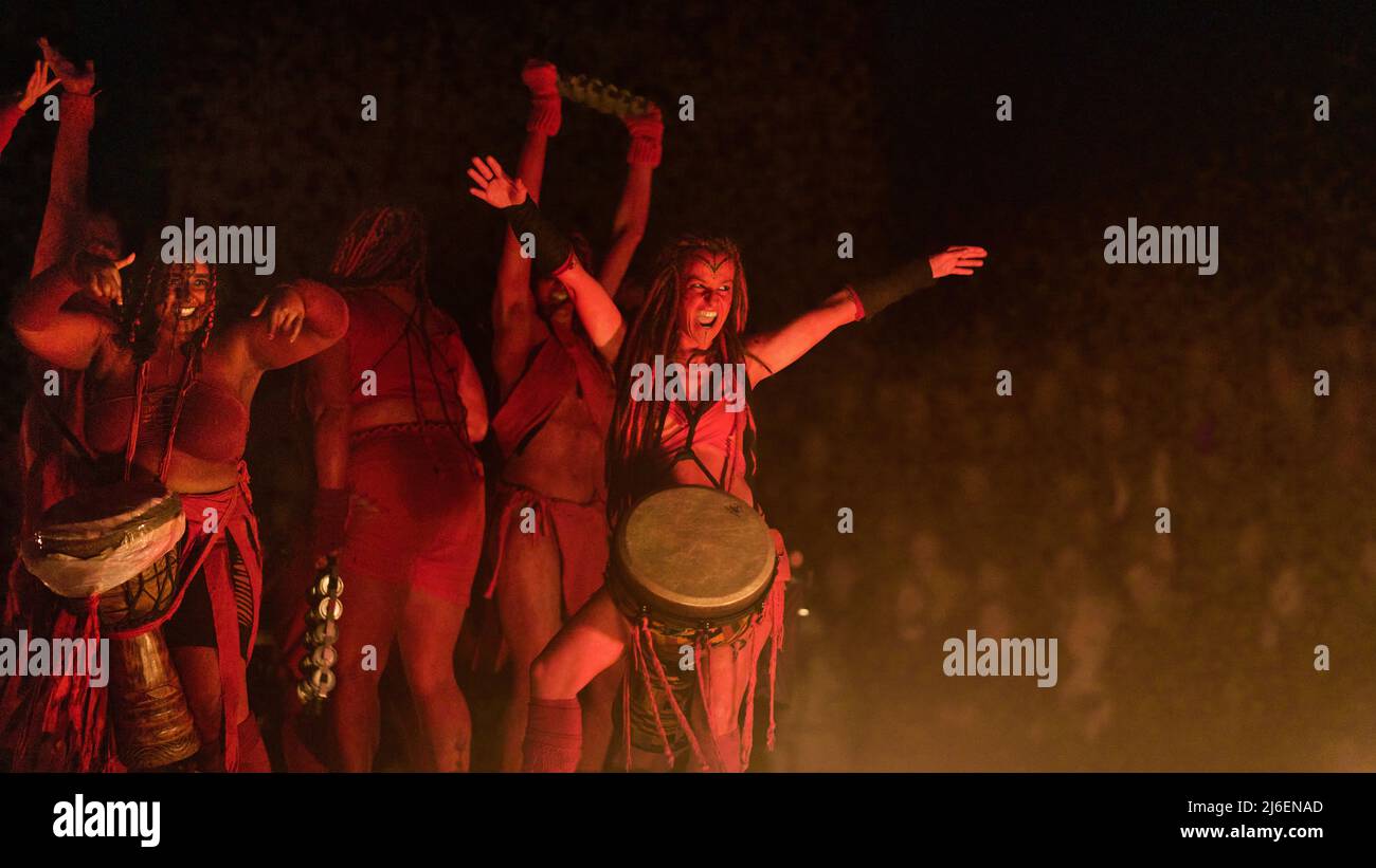 Edinburgh Schottland, Großbritannien April 30 2022. Das Beltane Fire Festival kehrt nach Calton Hill zurück. Credit sst/alamy live News Stockfoto