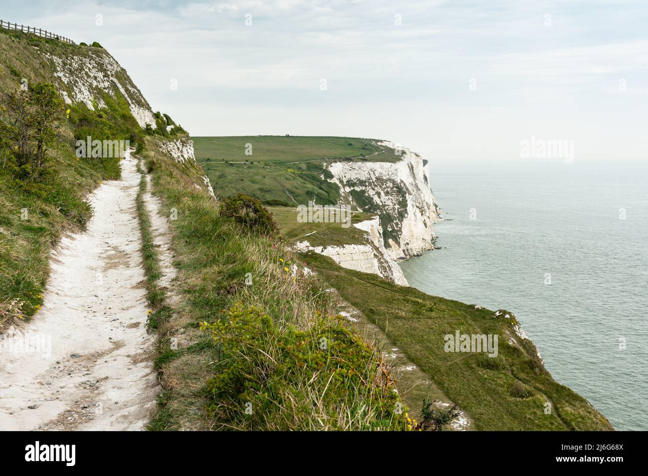 Die berühmten White Cliffs of Dover am Ärmelkanal. Stockfoto
