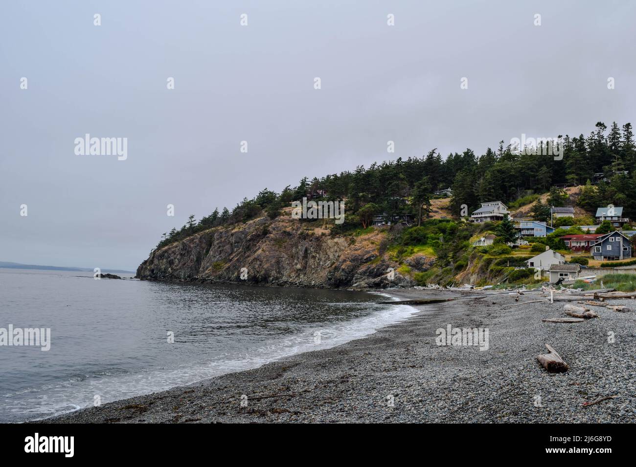 Küstenlinie am Deception Pass State Park Stockfoto